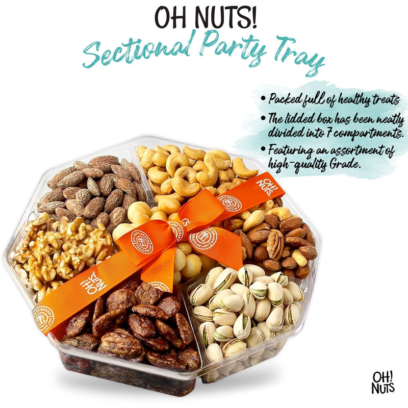 Oh! Nuts 7 Variety Nuts Gift Basket - Healthy Food Assorted Nuts Gifts Baskets - gallery