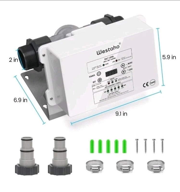 Westaho HSCG-09 Saltwater Chlorine Chlorinator Generator with USA Titanium Cell gallery