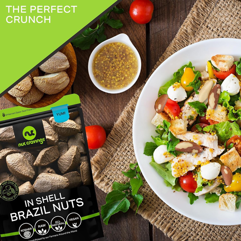 - Raw Brazil Nuts in Shell - Whole, (16Oz - 1 LB) Packed Fresh in Resealable Bag gallery
