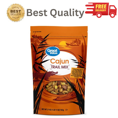Great Value Cajun Trail Mix 27 oz Sweet Spicy Nut Snack Resealable Bag