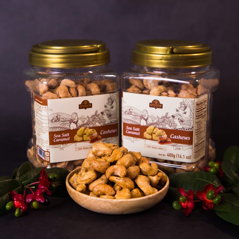 LAFOOCO Sea Salt Caramel Cashews, Vietnam Cashews, Lightly Salted, Sweet Tast... gallery