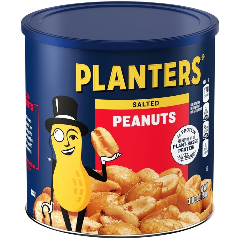 Large Canister of Planters Salted Peanuts - Flavorful Nut Snack for Everyone gallery