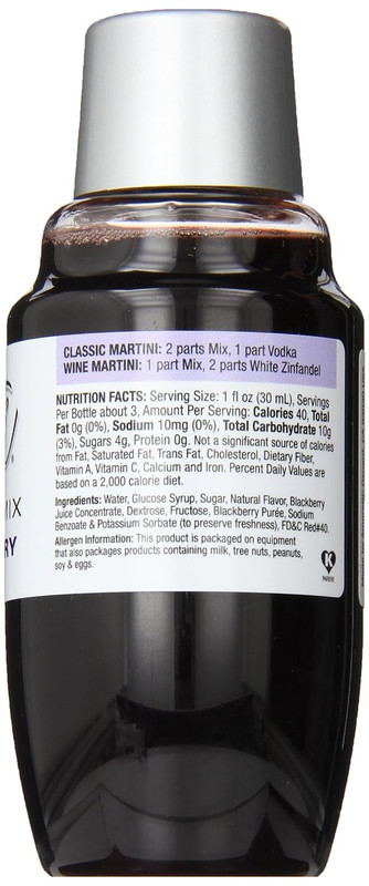 Premium Martini Cocktail Mix Minis, Blackberry, 3.4 Fluid Ounce gallery