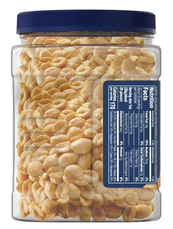 PLANTERS Lightly Salted Dry Roasted Peanuts, Party Snacks, Plant Based Protein, gallery