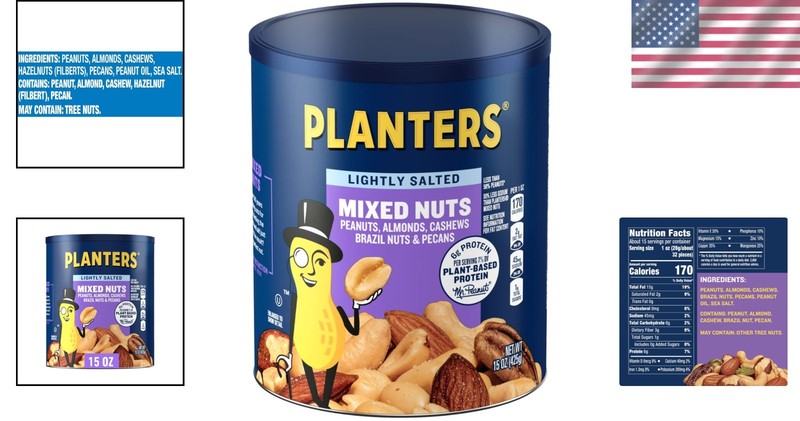 Versatile 15 Oz Lightly Salted Mixed Nuts - Great for On-the-Go Snacking gallery