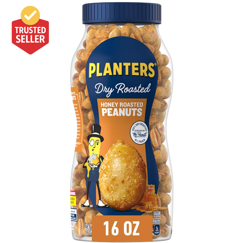 Honey Roasted Peanuts, Dry Roasted Peanuts, Party Snack, Plant-Based Protein, af gallery