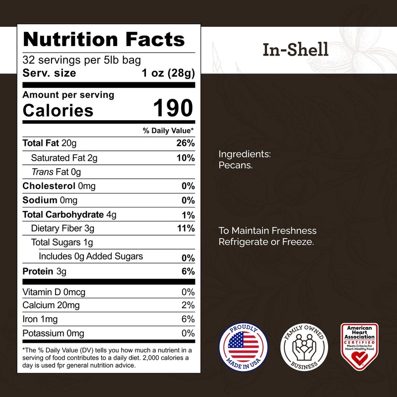 HUDSON PECAN: 20lb In-Shell Georgia Grown Pecans, | Family-Owned, Premium Sou... gallery