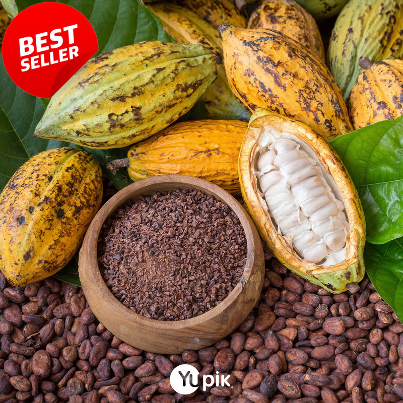 Organic Raw Cacao Beans 2.2Lb Unroasted Fermented Vegan Gluten Free Baking - US gallery