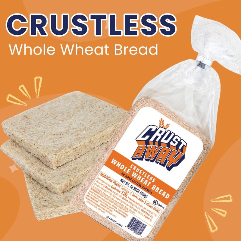 Crust Away Crustless Whole Wheat & White Bread – Clean Ingredients – Non-GMO,... gallery