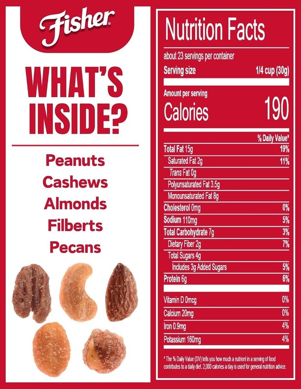 24 Oz Honey Roasted Mixed Nuts with Peanuts: Protein-Packed Snack Canister gallery