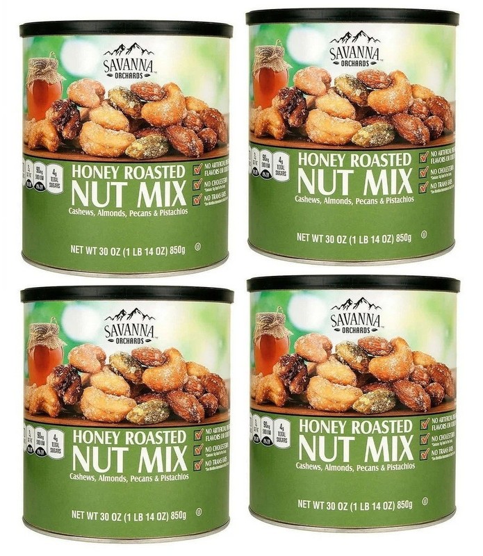 4-PACK Savanna Orchards Honey Roasted Nut & Pistachios 30 oz each gallery