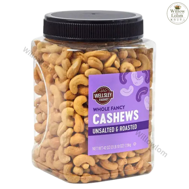 Wellsley Farms Whole Fancy Cashews Unsalted Roasted 42 oz 2.6 lb Jar Dec-08-2026 gallery