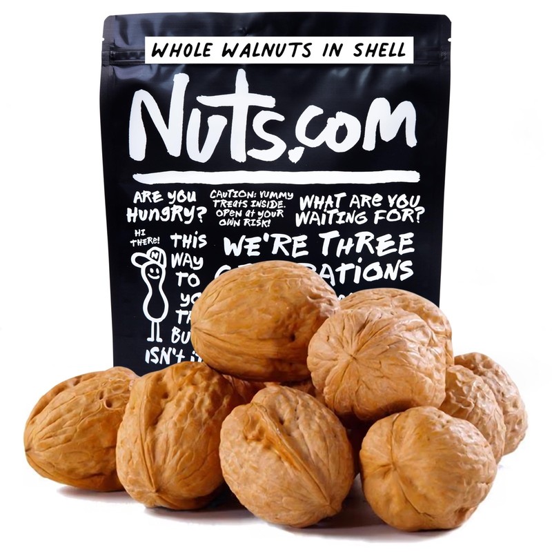 Nuts com Whole Walnuts in Shell, 2 lbs – Fresh Unshelled 2 Pound (Pack of 1)