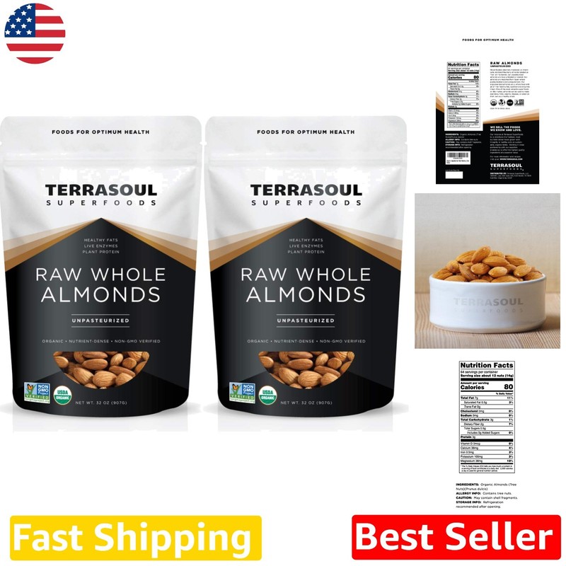 Sproutable Organic Raw Almonds 4lb – , , Kosher, Gluten-Free
