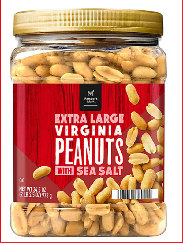 Member’s Mark Extra Large Virginia Peanuts with Sea Salt – 34.5 oz.