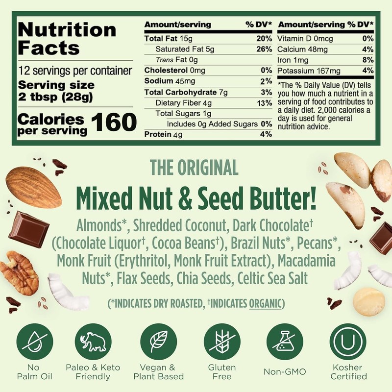 NuttZo 12 Ounce Nut Butter 7 Nuts Seeds Keto Friendly Healthy Snack Spread gallery