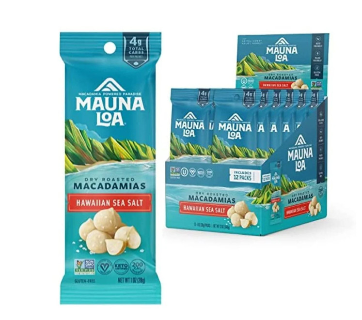 MAUNA LOA MACADAMIA NUTS Sea Salt Flavor Snack Mac Mini Pouches – pack of 12