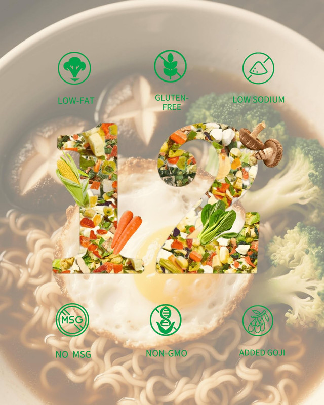 Dried Vegetable Mix for Ramen, 14Oz, 12 Veggie Blend, Dehydrated Flakes gallery