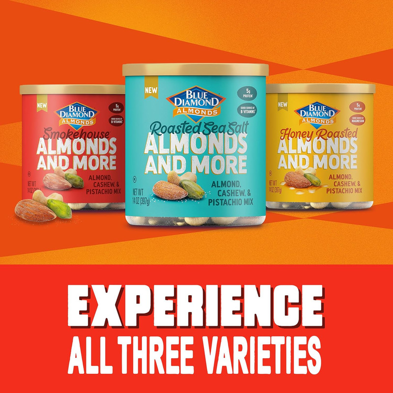 Blue Diamond Almonds Smokehouse Mixed Nuts Almonds Pistachios Cashews, 14 Oz gallery
