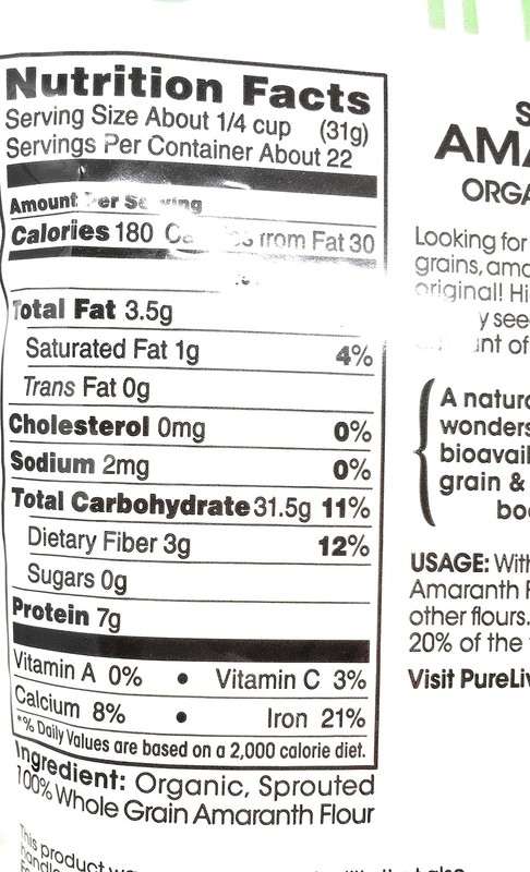 Pure Living Liv Organic Sprouted Amaranth Flour - 24 oz gallery
