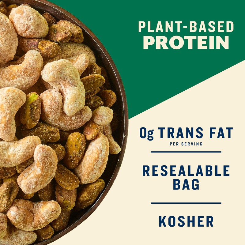 PLANTERS Nut Duos, Flavored Nuts, Peppercorn Pistachios & 5 Ounce (Pack of 1) gallery