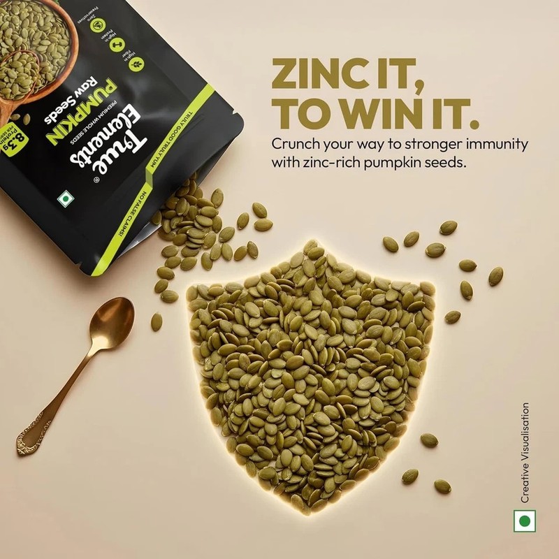 True Elements Pumpkin Seeds 250g 30g Protein per 100g Rich in Zinc & Magnesium gallery