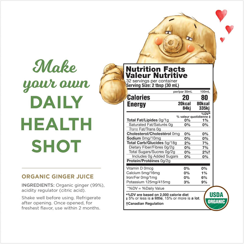 99% Pure Organic Ginger Juice by – Digestive Health, Premium Quality, 32 Fl Oz gallery