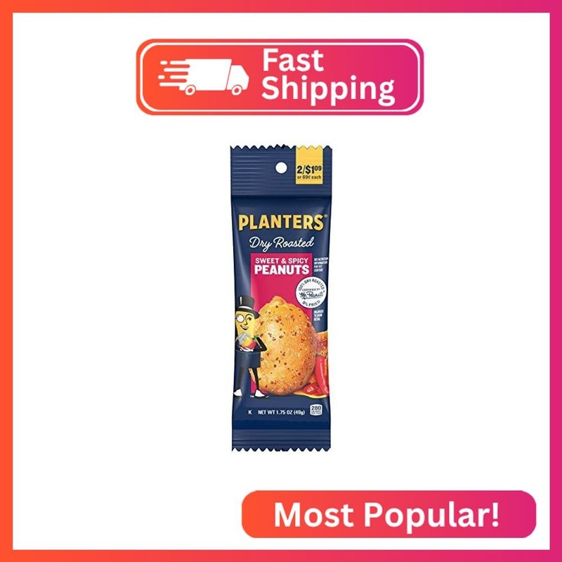 PLANTERS Sweet and Spicy Peanuts, Dry Roasted Peanuts, Spicy Nuts, Nuts Individu gallery