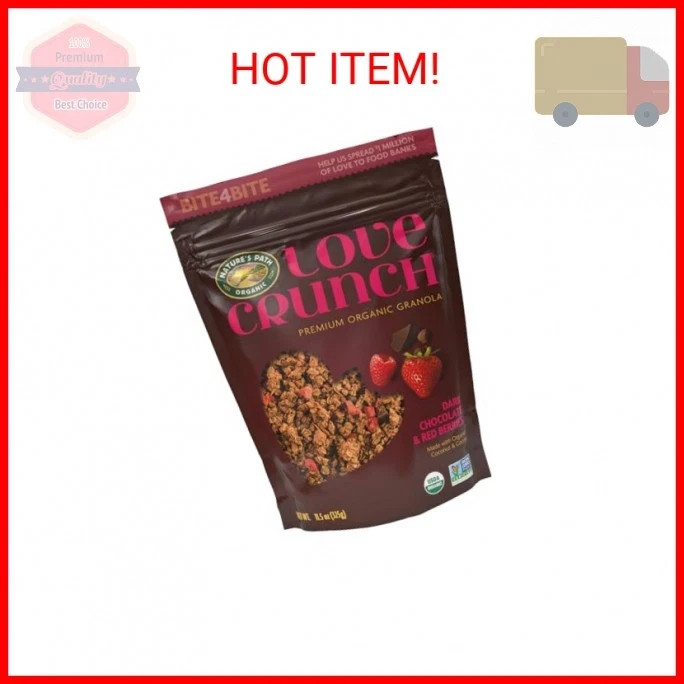 Love Crunch Organic Dark Chocolate & Red Berries Granola, 11.5 oz (Pack of 1), N