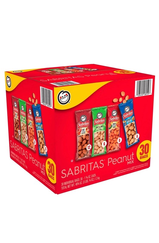 Sabritas Peanuts Variety Pack 30 Count 4 Flavors Snack Packs Bulk