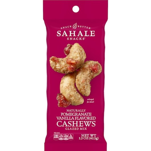 Sahale Snacks Naturally Pomegranate Vanilla Flavored Cashews Glazed Mix, 1.5 Oun