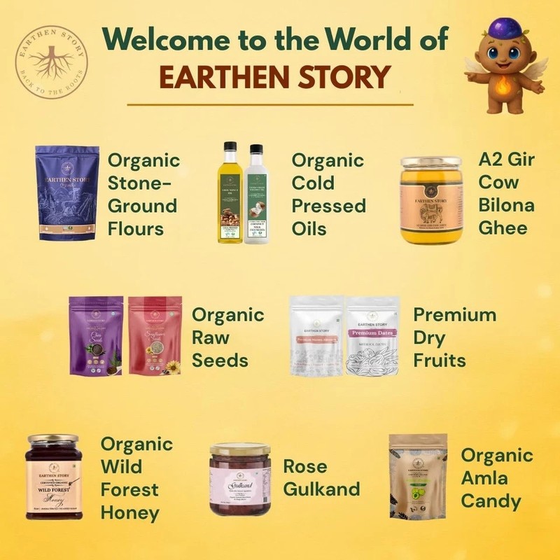 Earthen Story Organic Sunflower Seeds 500 g Lab Tested for 250+ Pesticides Fibre gallery