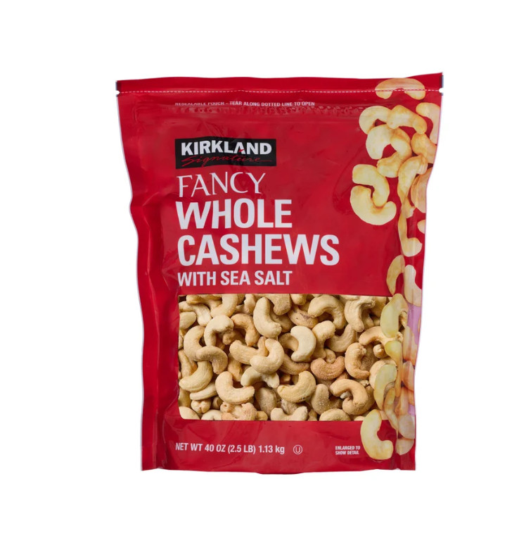 New Kirkland Signaturee Fancy Whole Cashews with Sea Salt – 2.5 Lb