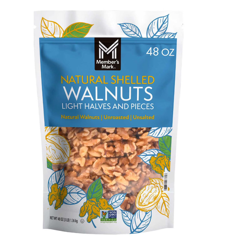 Member’s Mark Natural Shelled Walnuts, 3 lbs. FREE shipping