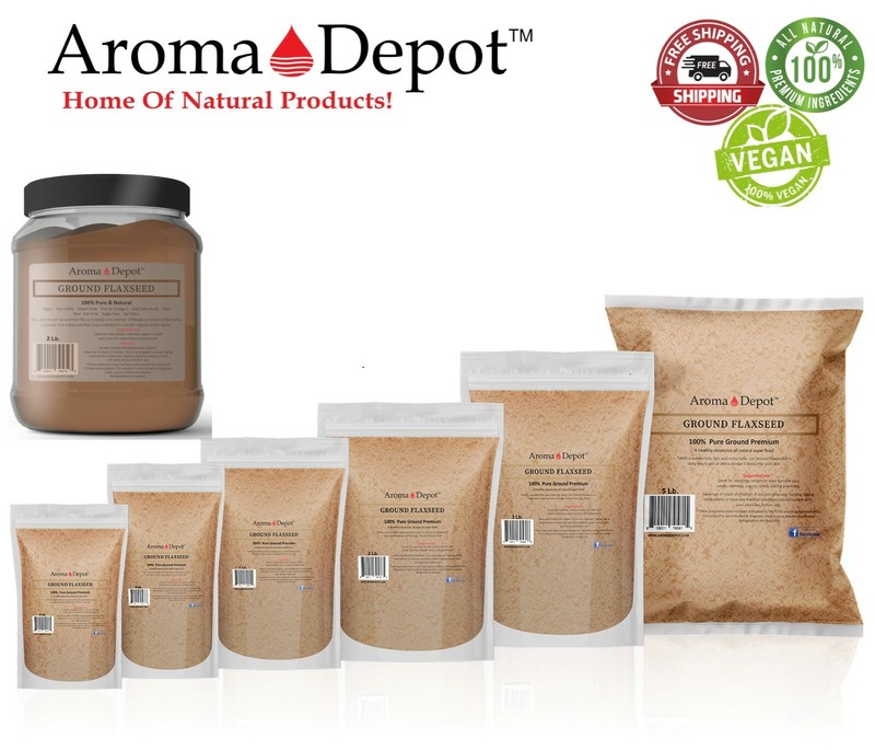 5lb GROUND Brown Flax Seed Omega-3 Non-GMO Linaza Raw 80 oz. Flaxseed POWDER gallery