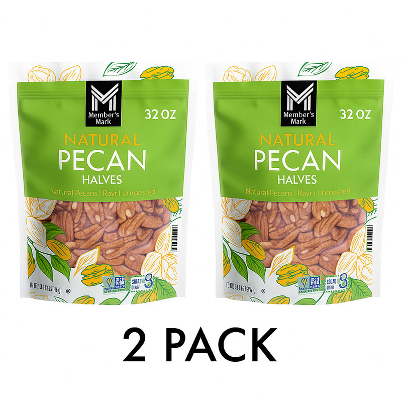 Member’s Mark Natural Pecan Halves 32 oz (2 Pack)