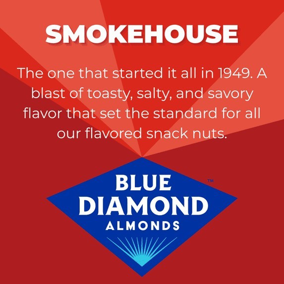Blue Diamond Smokehouse Almonds 14 oz Resealable Bag Roasted Snack Nuts Protein gallery