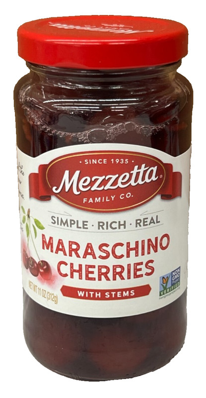 Mezzetta Maraschino Cherries with Stems 11 oz