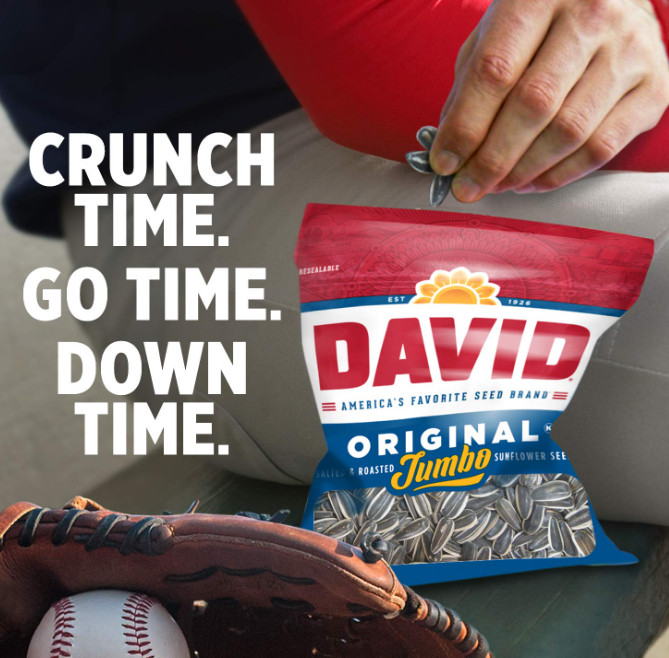 DAVID Roasted and Salted Original Jumbo Sunflower Seeds, 5.25 oz gallery