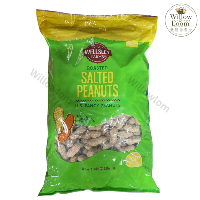 Wellsley Farms Roasted Salted Peanuts In Shell 5 LB Gluten Free Fast Shipping gallery