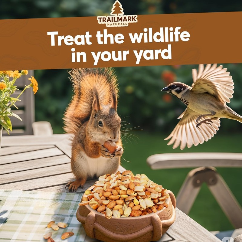 1 LB All-Natural Shelled Peanuts for Wildlife - Perfect for Squirrels & Birds gallery