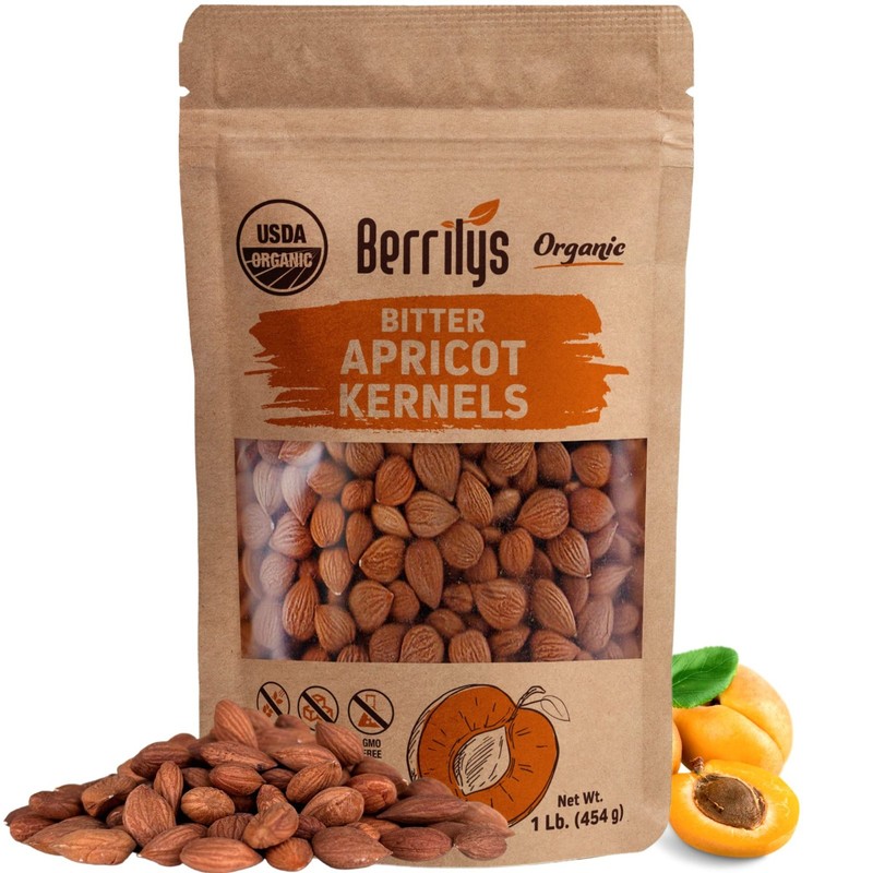 Organic Bitter Apricot Kernels - Non-GMO, Natural, Premium Quality Seeds - 16 oz gallery