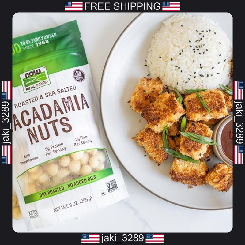 NOW Foods, Macadamia Nuts, Dry Roasted with Sea Salt, Source of Fiber, gallery