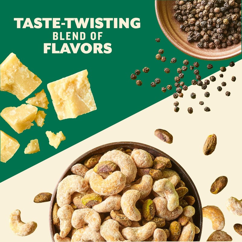 PLANTERS Nut Duos, Flavored Nuts, Peppercorn Pistachios & 5 Ounce (Pack of 1) gallery