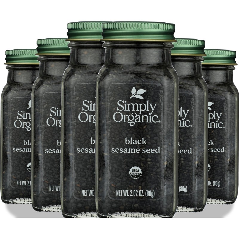 Simply Organic Sesame Seed Black 2.82 Oz Bottle 6 Pack