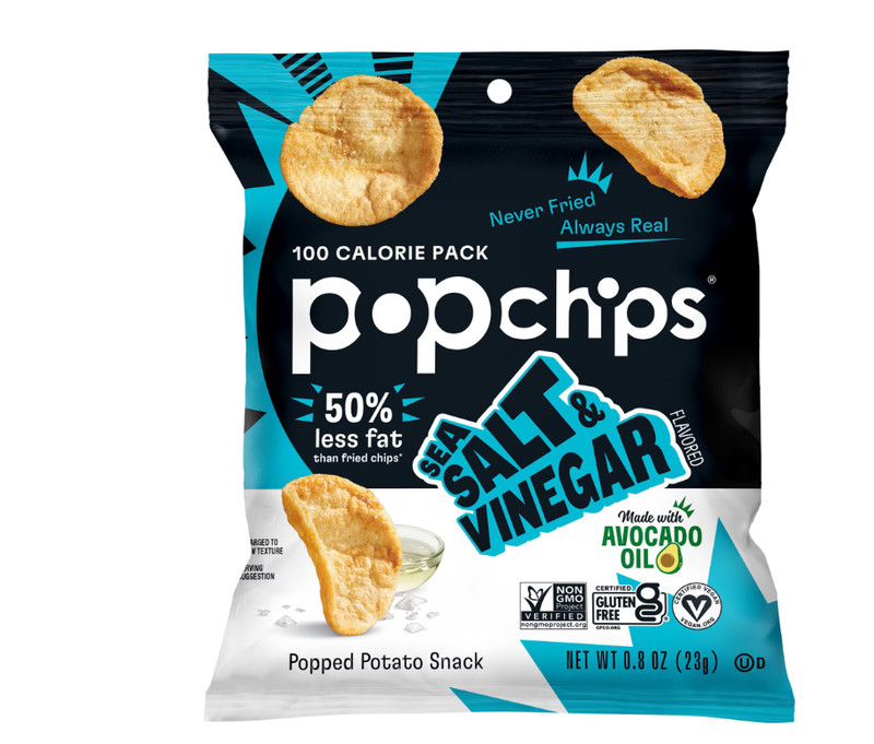 Popchips Variety Pack 30 pk 0.8oz BBQ Sea Salt Sour Cream Gluten Free Vegan Bulk gallery