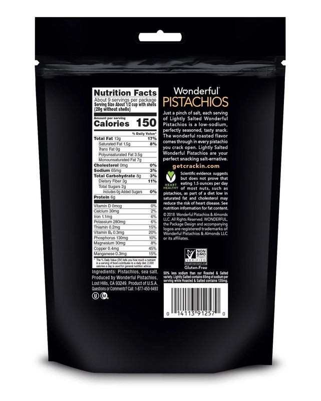 Wonderful Pistachios, In-Shell Roasted & Lightly Salted Pistachios, 16 Ounce Bag gallery