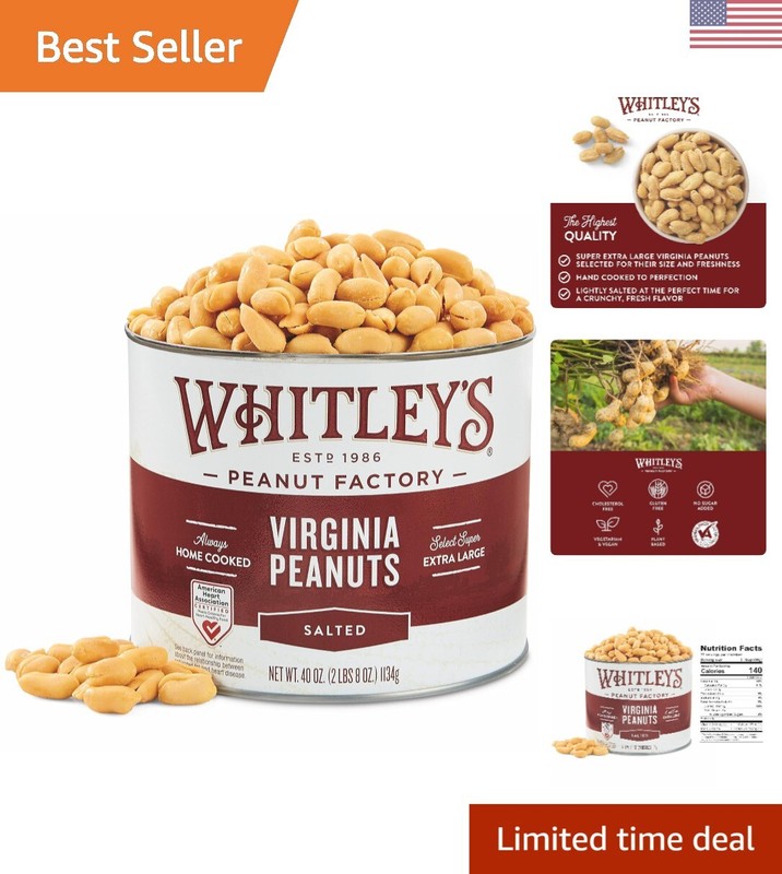 Whitley’s Salted Virginia Peanuts – Super Extra Large ‘Home Cooked’ Virginia…