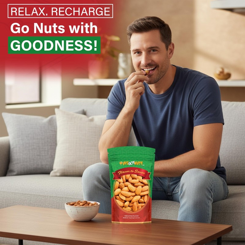 Jumbo California Almonds 64oz (4 Pounds) (Whole, Naturel, Non Gmo, Shelled, U... gallery
