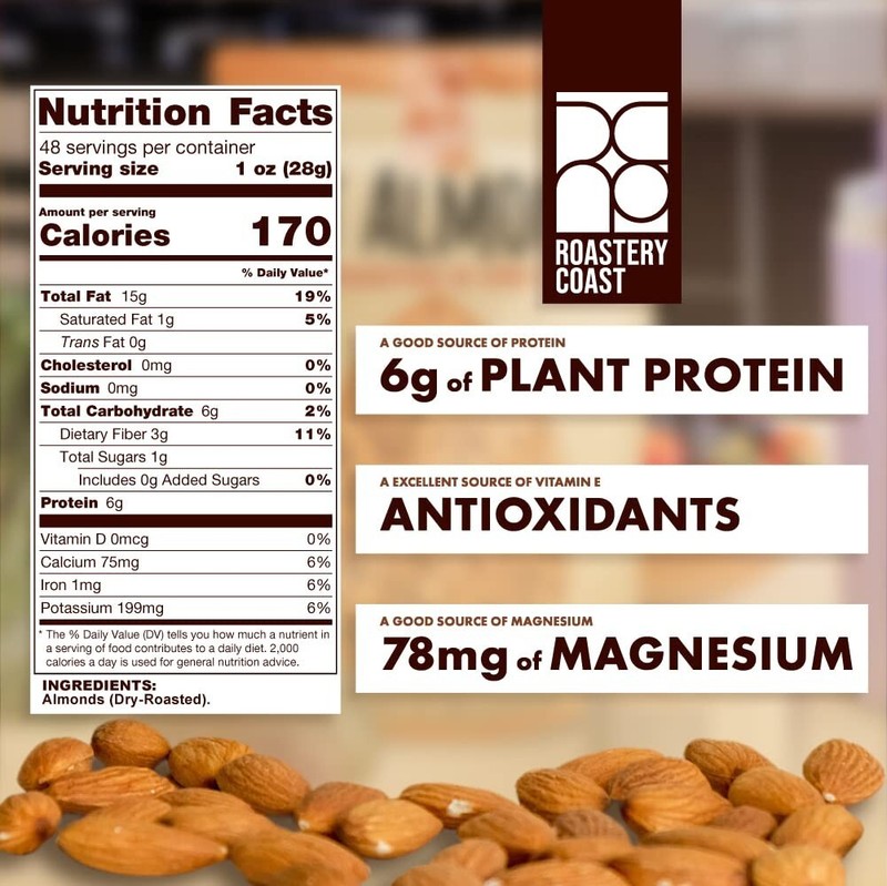 Daily Nuts Just Roasted Almonds - Premium Nutrient-Packed - 3 LB Bulk-Sized gallery